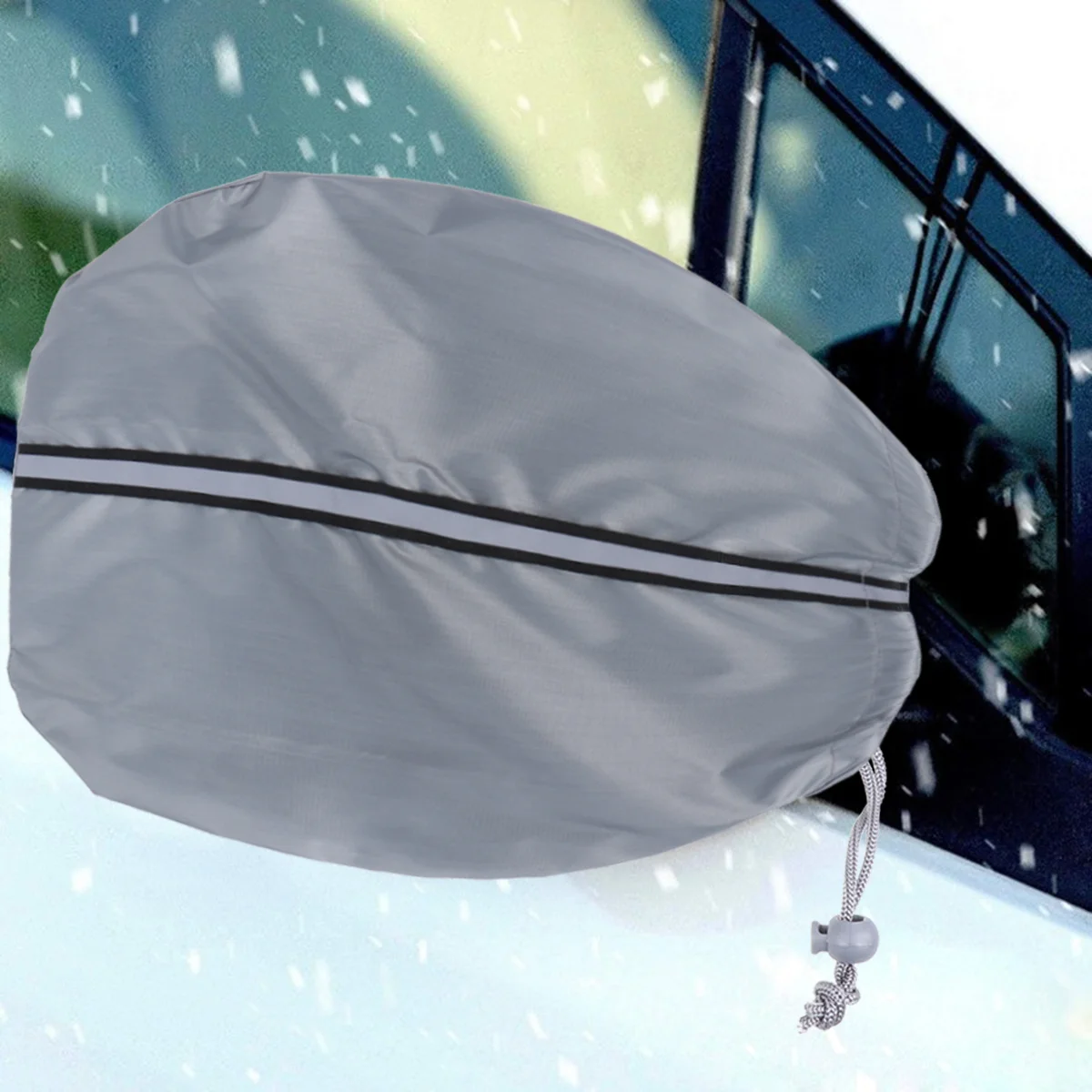 1 Pair 33X27Cm Waterproof Auto Side Mirror Covers Snowproof Dustproof Car Rear View Protector For Ordinary Vehicle Grey