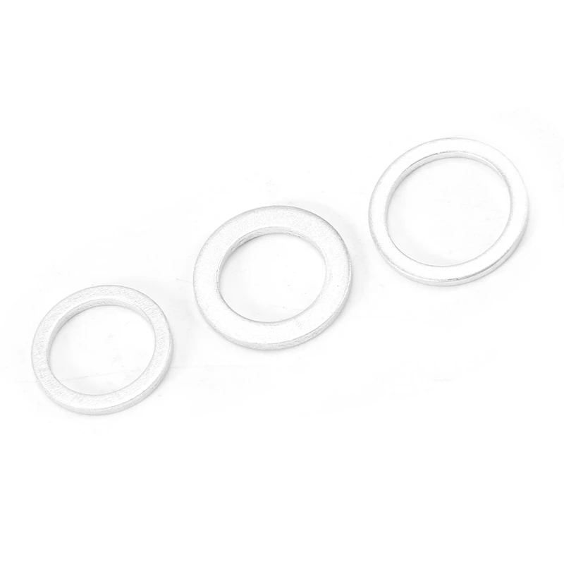 450Pcs Aluminum Gasket Aluminum Flat Washer Aluminum Sealing Ring Combination