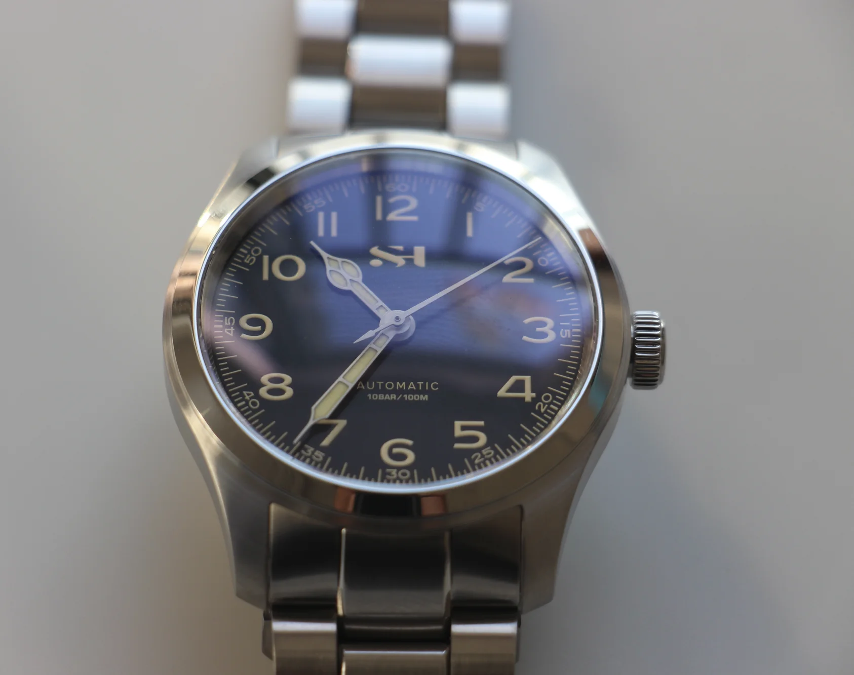 SH Limited Edition 38 mm ultradünne Taucheruhr PT5004, automatisches mechanisches Uhrwerk, wasserdicht, 100 m, Kathedralenzeiger, Sammlerstücke