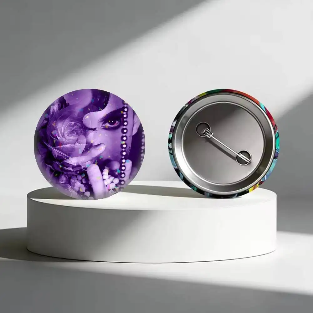 Singer songwriter Prince  25mm 32mm 44mm 58mm 75mm Brooches Badges Pins for Accessories Gift