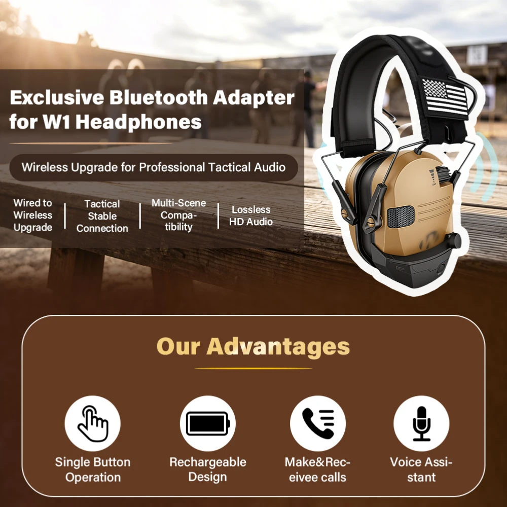 

Electronic Noise Reduction Earmuffs Bluetooth Shooting Headset Sound Amplification Hearing Protector For Gun Range Hunt