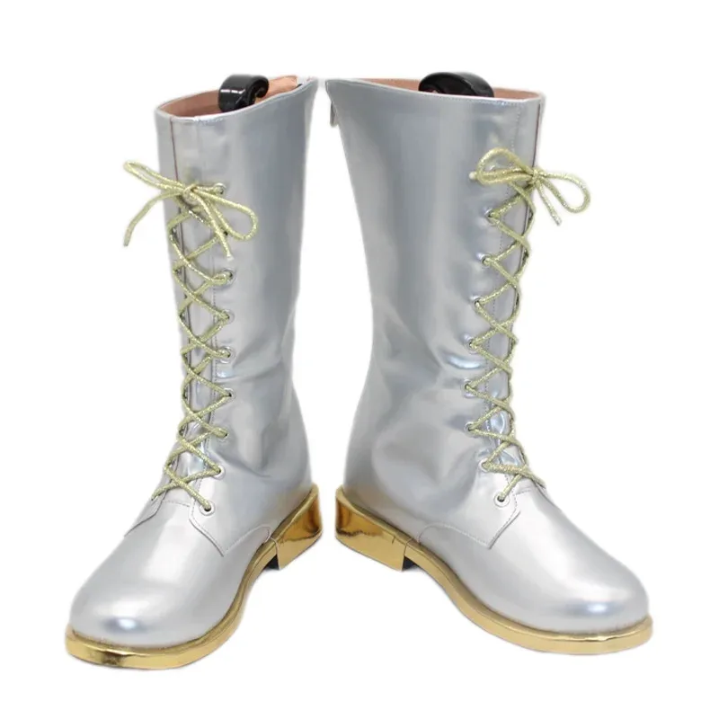 2025 22 무비 K팝 데몬 헌터즈 조이 코스프레 신발 골든 - 블랙 부츠 헌트릭스 그룹 할로윈 롤플레이 무대 공연 신발