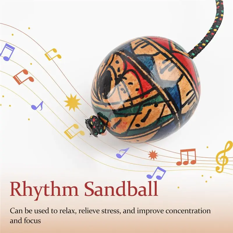 newA10R 1 Pack Wooden Kashaka Shaker , Asalato Instrument Rhythmic Ball African Asalato Shaker Rhythmic Balls A