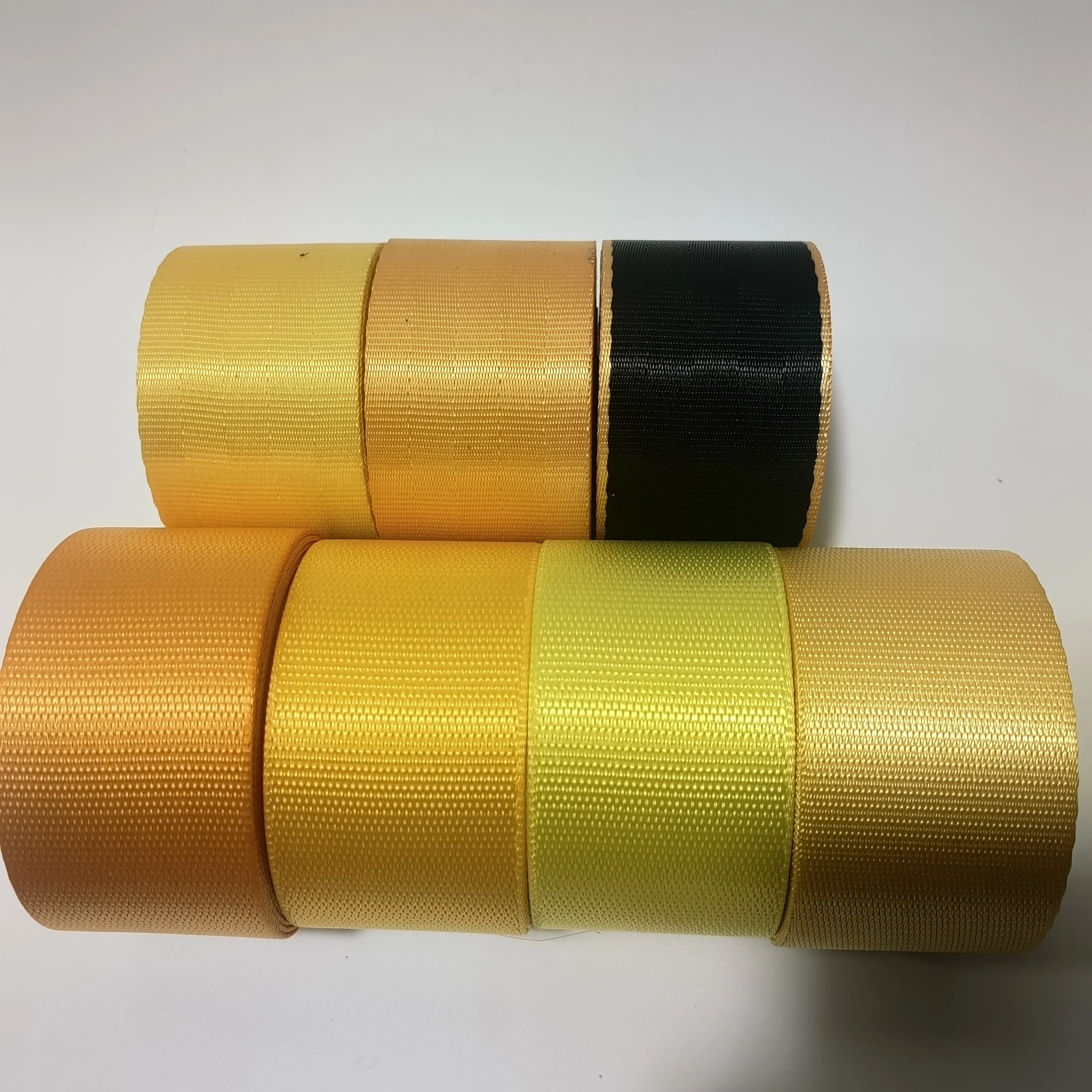 Yellow Series Car Seat Belts Webbing Racing Car Modification Color Modification High-Strength Polyester Webbing