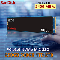 SanDisk SSD SDSSDA3N Plus 250GB 500GB 1TB 2TB M.2 NVMe SSD PCIE Gen 3.0 Internal Solid State Drive