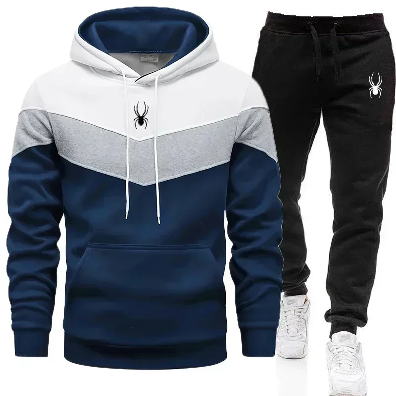 2024 Men's Clothing Casual Sweatshirt Suit Sweatshirts for Men Daily Tricolor Hoodies Hot High Quality Sports Jogging Tracksuit