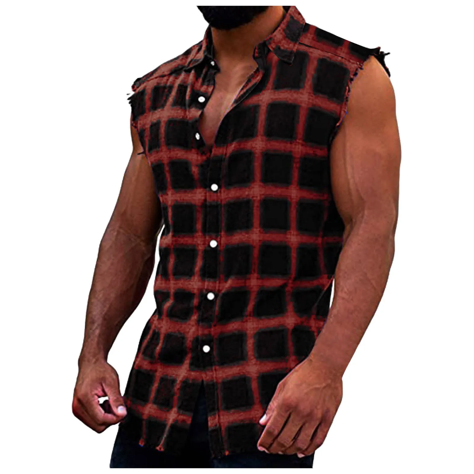 

Gym Shirts Men Elegant Fashion Vest Men Shirts High Quality V-Neck Sleeveless Printed Summer Men Vest Casual 한국인 리뷰 많은 옷