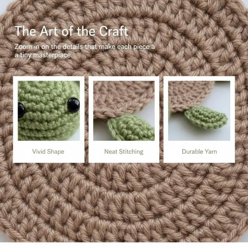 Handmade Crochet Turtle Coaster Fun Animal Mug Rug Creative Knitting Housewarming Home Decor Gift For Daughter Mom