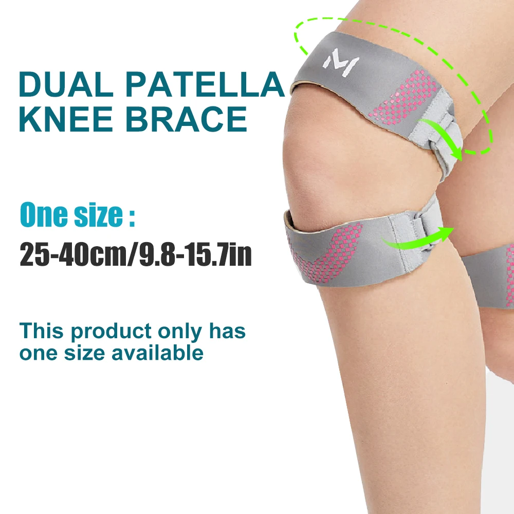 1PCS Knee Brace Patella Tendon Support Strap for Women Men, Open Patella Design Knee Support for Running, Jogging & Basketball