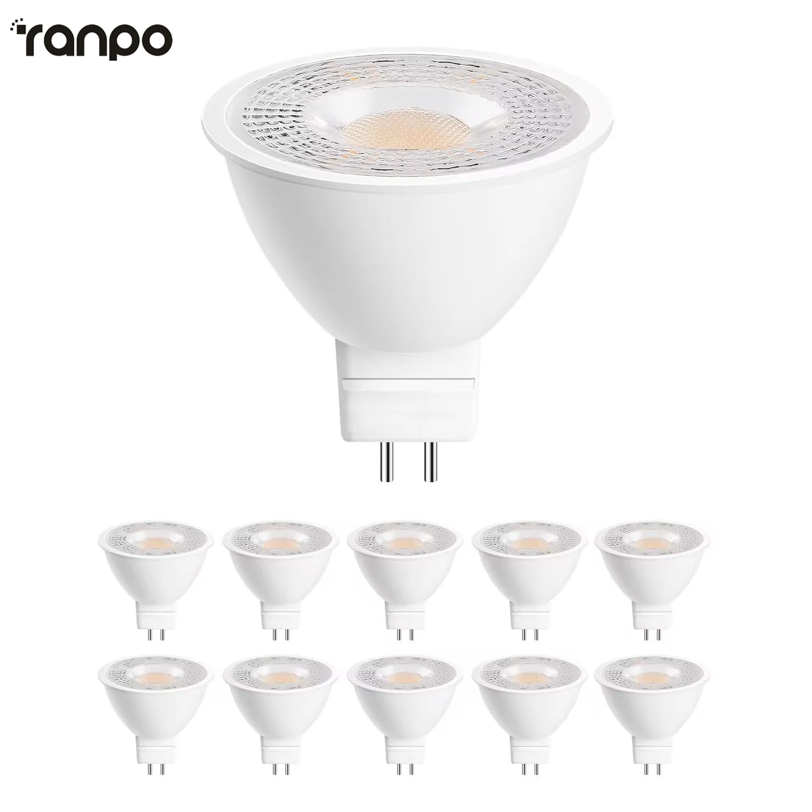 10Pcs Dimmable No Flicker LED COB Spotlight MR16 7w LED Bulb LED Lighting Spot Home Lights Cold / Warm White 110V 220 AC DC 12V