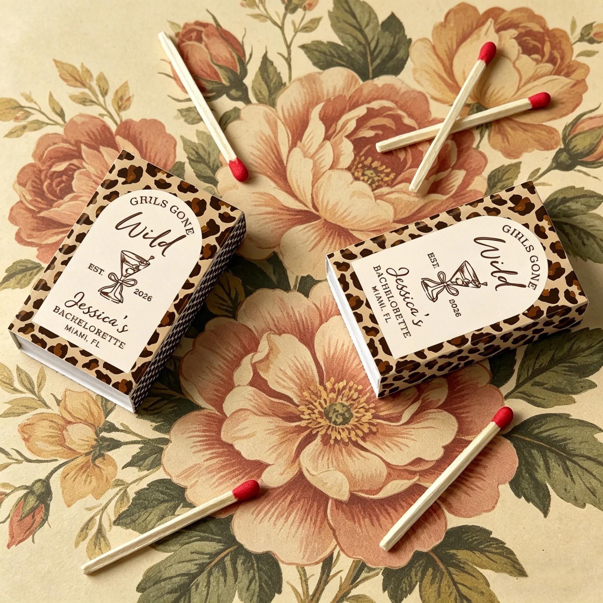 

Custom Martini Glass Matchboxes, Girls Gone Wild Bachelorette Guest Gifts 2026