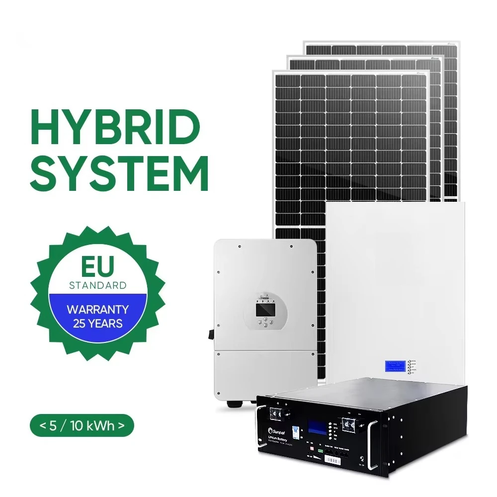Hybrid Solar System 5Kw 10Kw 12Kw 20Kw 30kw Complete Home Solar System Kit 5000W 10 12 20 Kw Solar Power System Storage Full Set