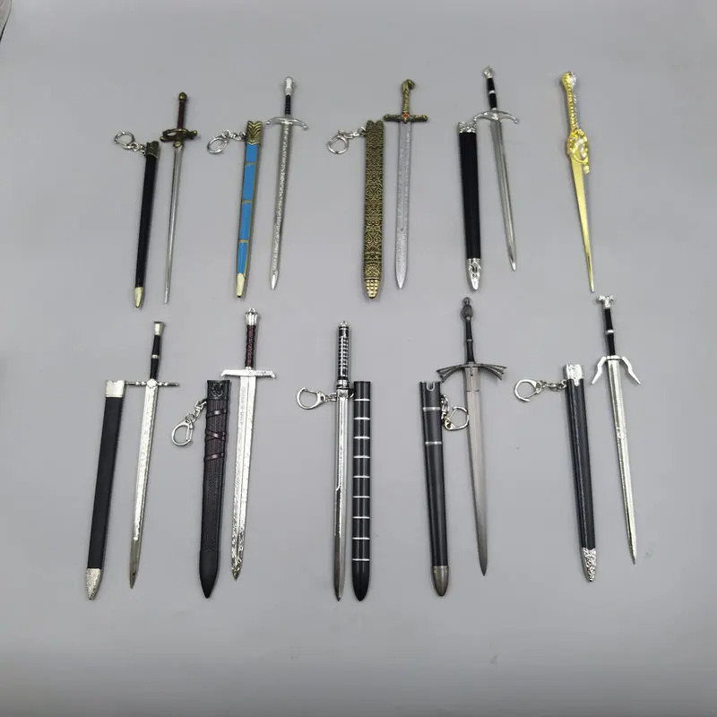 Randomly VALORANT Soul Land Jujutsu Kaisen God of War Three Kingdom Sword GamePeripheral Mini Keychain Metal Pendant Gift Toy