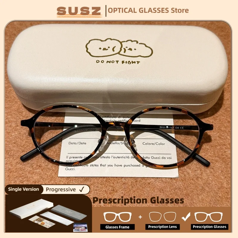 

SUSZ New Vintage Cat Eye Reading Glasses Women Anti Blue Ray Myopia Eyewear Photochromic Progressive PrescriptionOptical Glasses