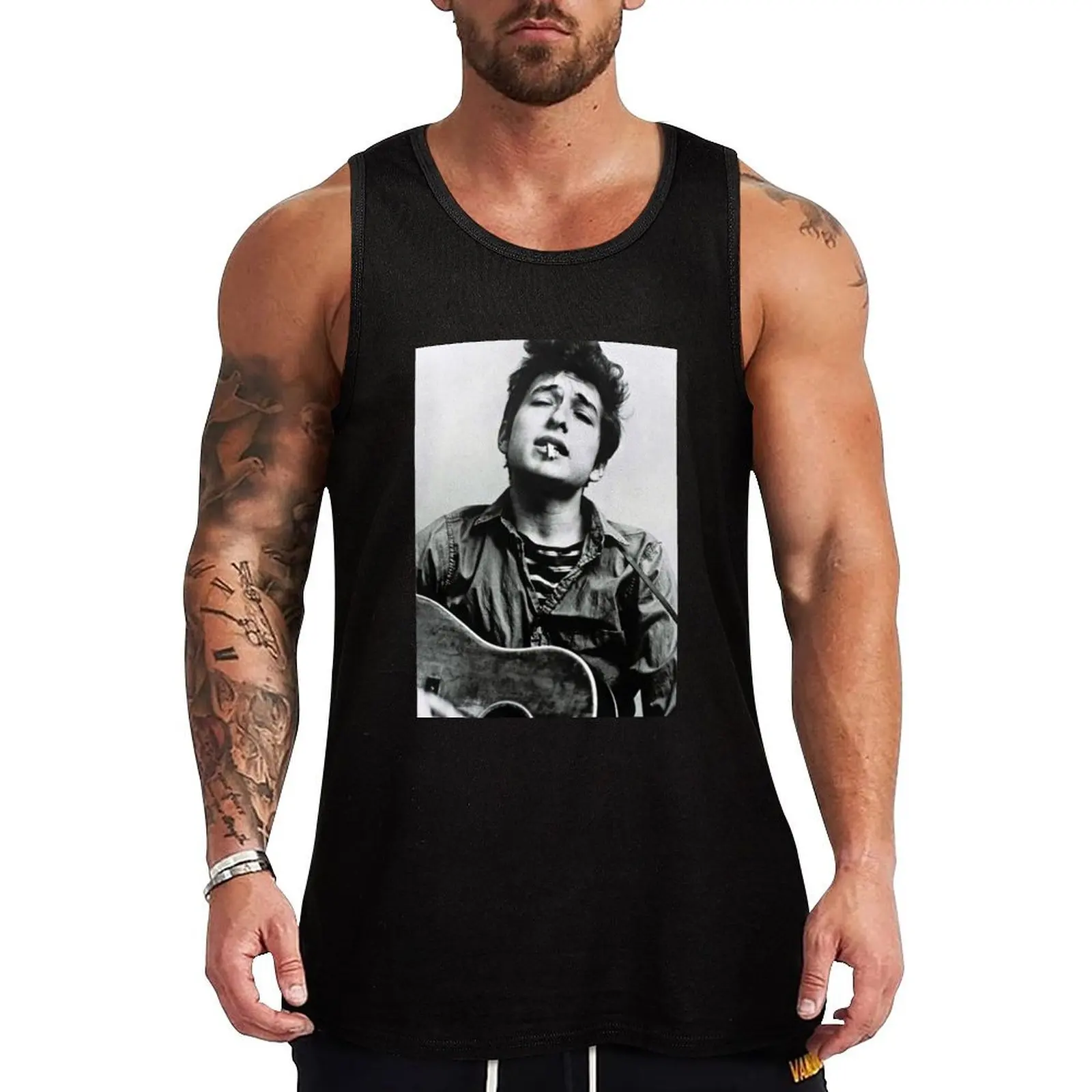 

Smoking Dylan Potrait Poster Tank Top cool things Men's sleeveless t-shirt summer Men's tops sports clothes for men