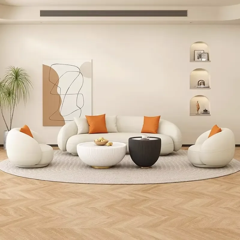 High-quality soft material curved sofa bed, suitable for family living room, sofa set, living room furniture