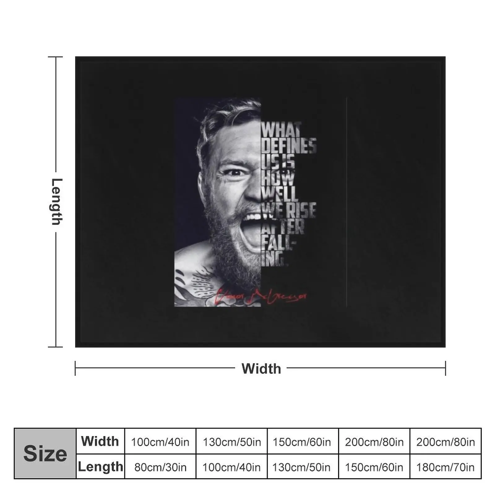 Conor McGregor Quote Throw Blanket Summer Beddings Plush Warm Blankets