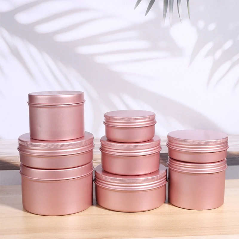 Neue 5-180ml Cremedose Kosmetikbehälter für Lippenbalsam Nagel-Dekorationsbehälter Nachfüllbare Flasche mit Schraubverschluss Leere Kerzenbox