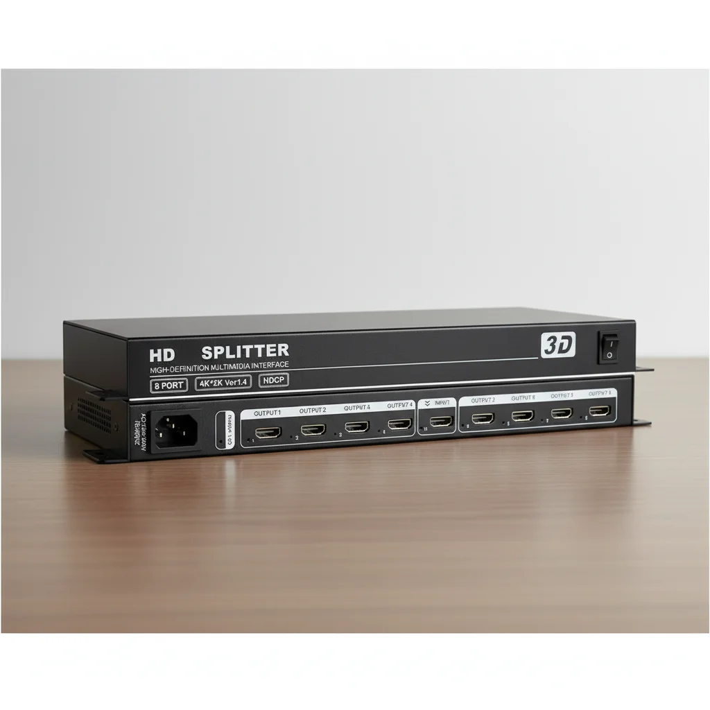 مقسم فيديو 4K 1 في 8 خارج موزع متعدد العرض لإخراج متزامن فائق الدقة ونقل لمسافات طويلة #1
