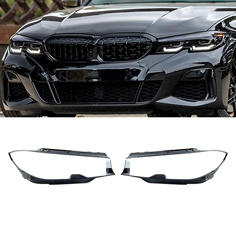 

For-BMW 3 Series 320I 330I 325I G20 2019 2020 LH+RH Headlight Headlamp Lens Cover 63118496149 63118496160