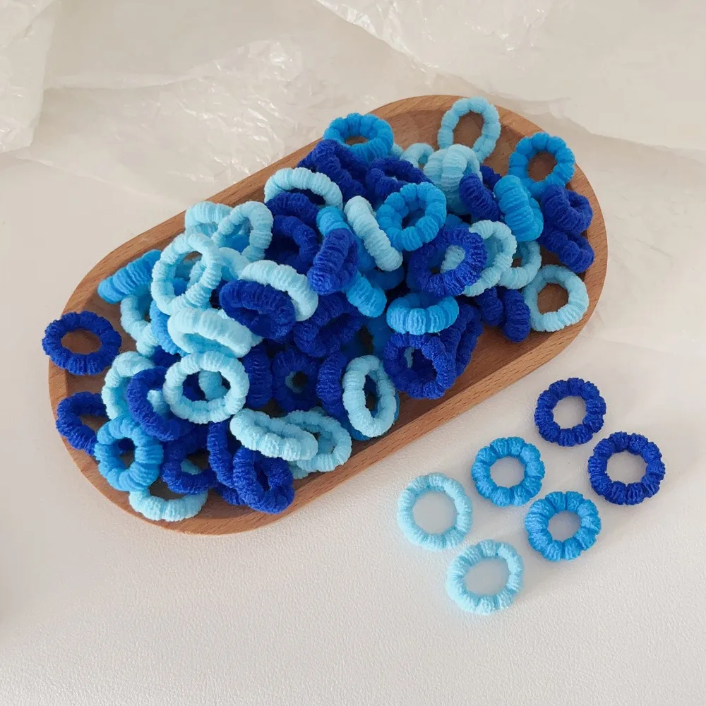 500 قطعة مجموعة حبل الشعر الأساسي سلس عالية المرونة الكورية نمط شريط مطاطي إكسسوارات الشعر ذيل حصان حامل ربطة شعر ملونة #4