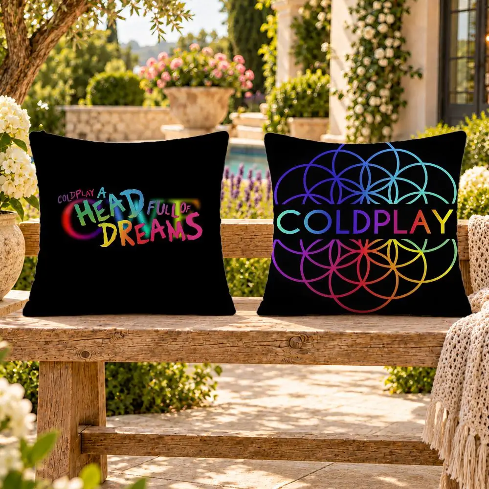 Band Alternative Pop Rock Coldplay Cushion Cover Soft Plush Throw Pillow Cover Washable Sofa Bed Patio Chair Home Decor