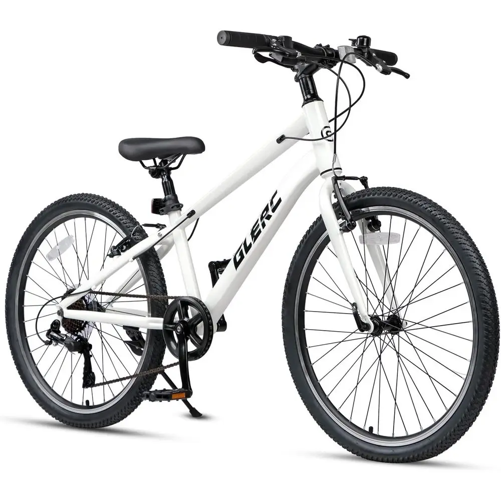 

24 Inch 7-Speed Bicycle for Kids Ages 6-15, Dual Brakes, Kickstand, Multiple Colors