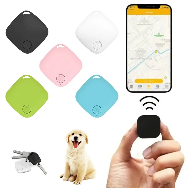 Mini rastreador gps anti-perda para animais de estimação, carteira para crianças, bolsa chave, posicionamento inteligente, bluetooth, localizador, etiqueta, lembrete de alarme para ios e android