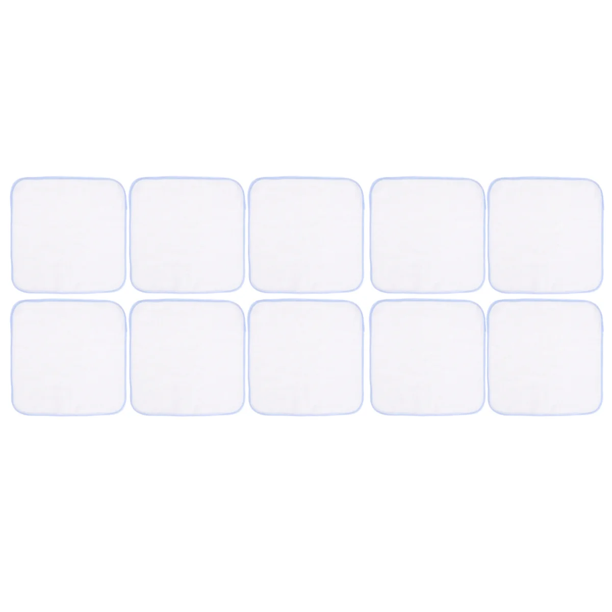 10 قطعة مناشف تغذية الطفل الشاش المزدوج كبير لينة الأزرق ماصة مناشف التمريض منحني صالح للطفل الرقبة الكتف #3