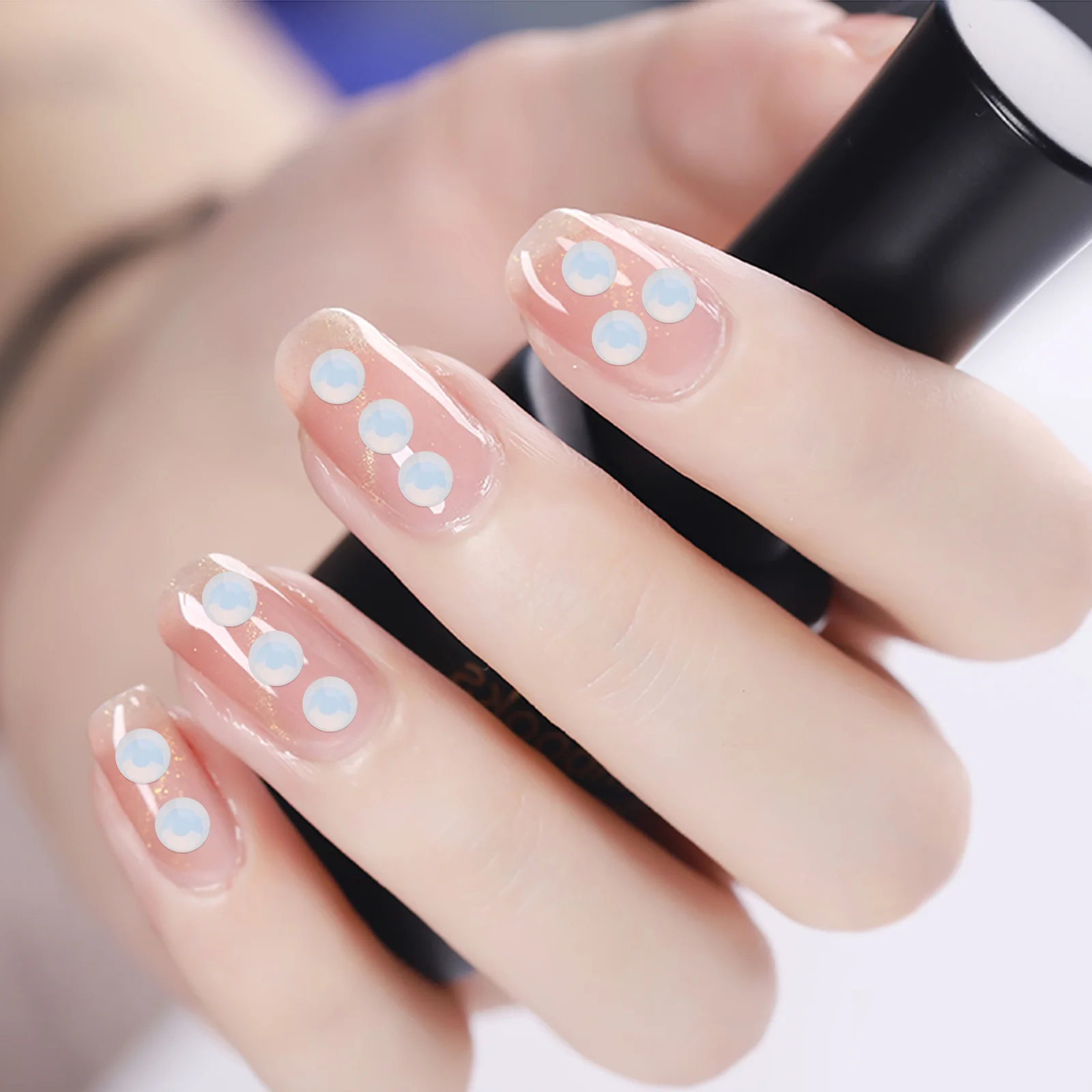 1Set Nail Art Drill Box Set Cute Small Nail Gems for Women DIY Manicure Decorations Jewelry Accessories for Natural Fake Nails