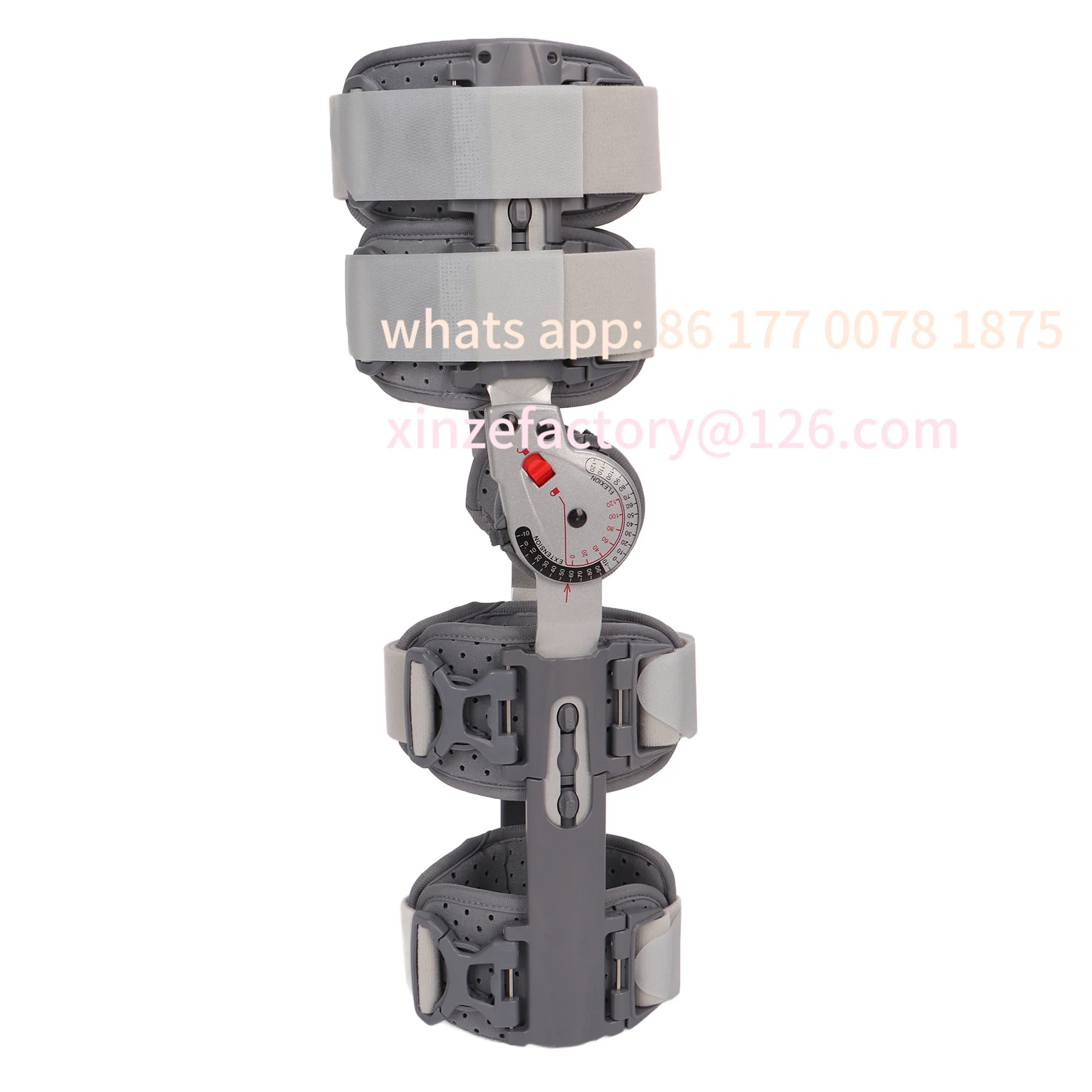 

Customizable Knee Immobilizer Aluminum Alloy Frame Effective Buffering Universal Post Op Knee Brace Adjustable Good Resilience