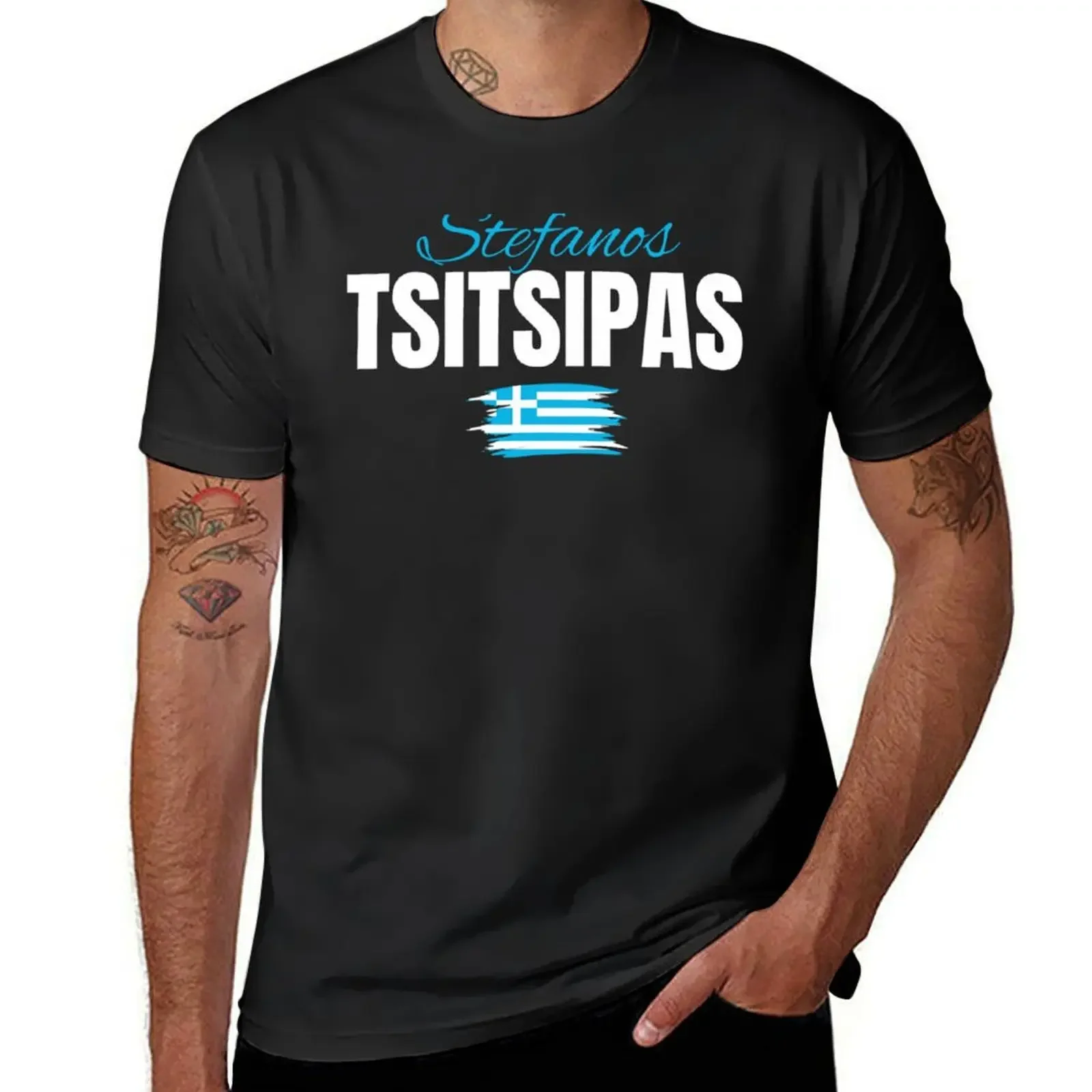 

TSITSIPAS-STEFANOS TSITSIPAS-STEFANOS-TEAM TSITSIPAS T-Shirt anime figures oversized summer clothes designer t shirt men