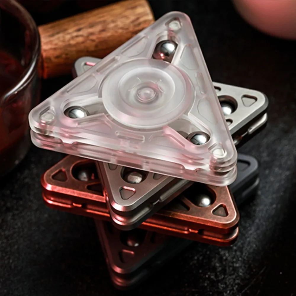 Black Mirror Design EDC Sandwich Fidget Spinner Fidget Toys For Adults Gyro Anxiety Toys Portable Office Desk Accessories