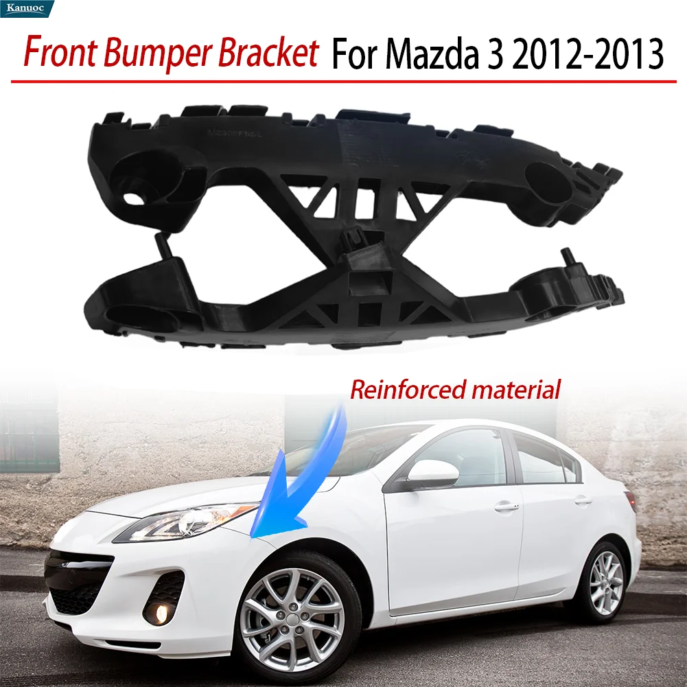 

Front Bumper Bracket Left and Right Pair OEM Replacement Durable Steel For Mazda 3 2012-2013