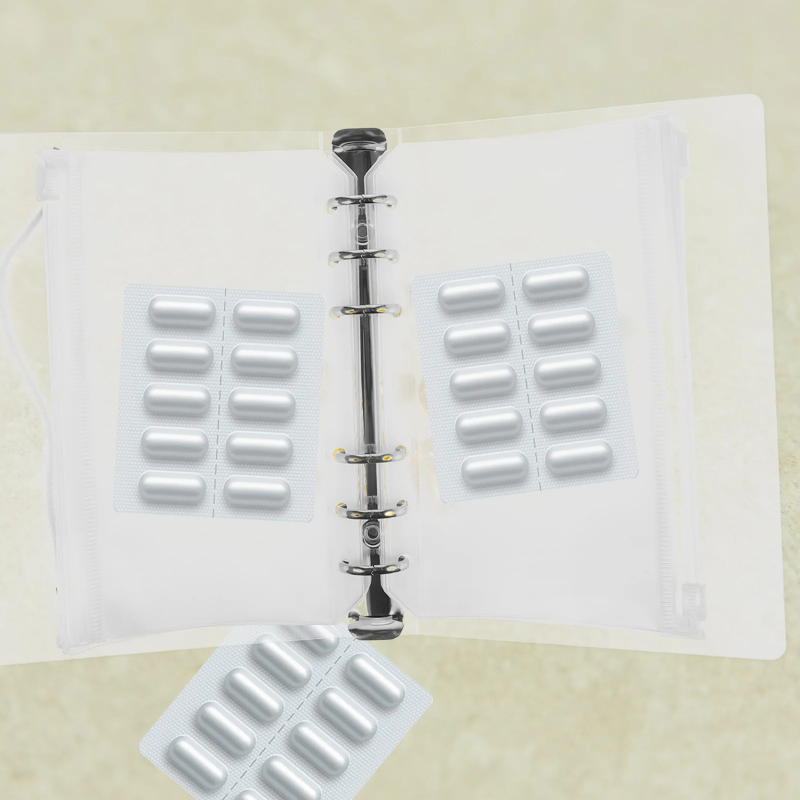 

1 Set A6 Size Seal Sealing Pills Organizer Pouches Self Adhesive Travel Medicine Bag Reusable Small Pill Holder Eva Storage For