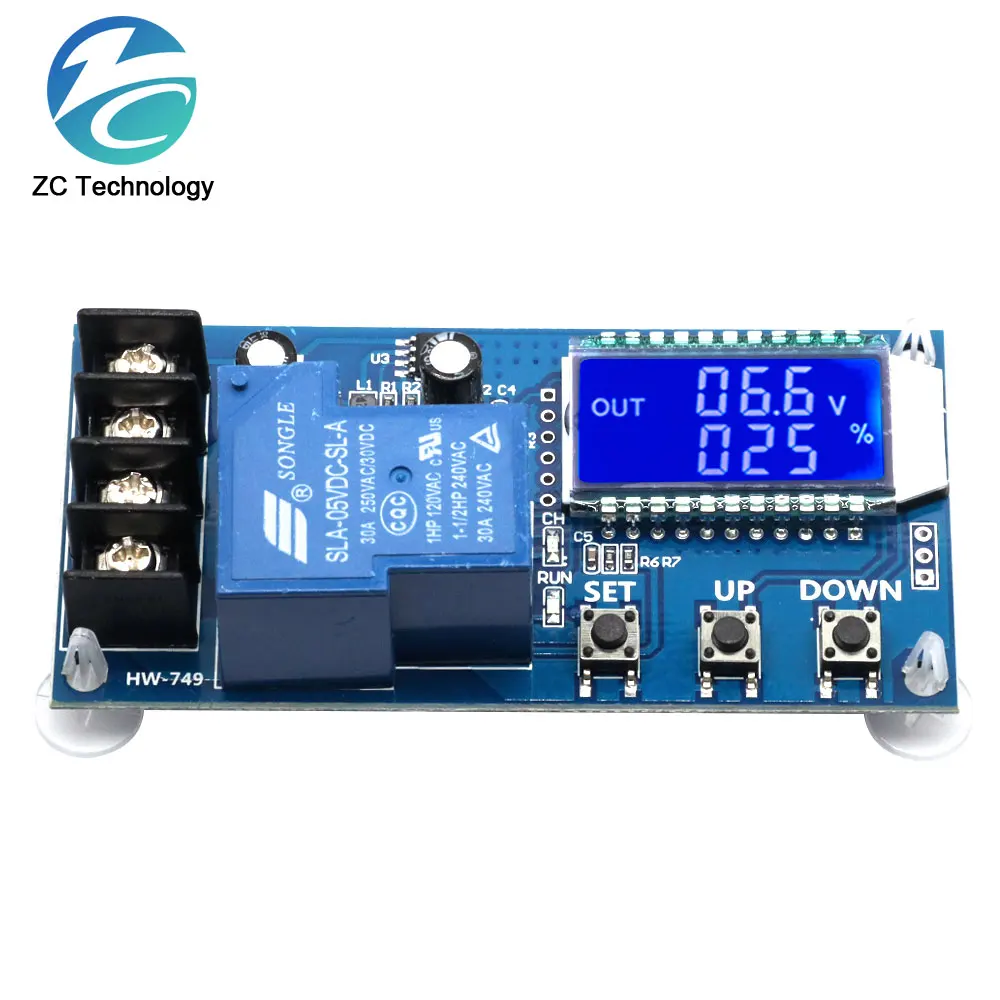 DC 6-60v 30A Storage battery Charging Control Module Protection Board Charger Time Switch LCD Display XY-L30A