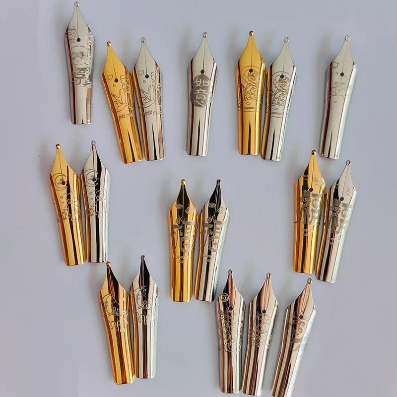 

NO.6 Long Knife Fountain Pen Grinding Pen Engraving Nib Business Custom Manual Grinding Calligraphy Writing Accessories