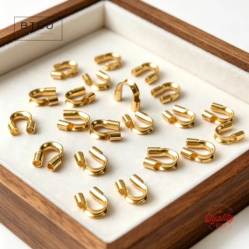 14K Gold Filled Cable Thimble Wire Guards for Jewelry Making Handmade DIY Accessories Gold Jewelry Findings