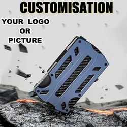 Wallet for Men & Women with Money Clip or Cash Strap - RFID Blocking Metal Wallet - Scratch Resistant Slim Card Holder Wallet