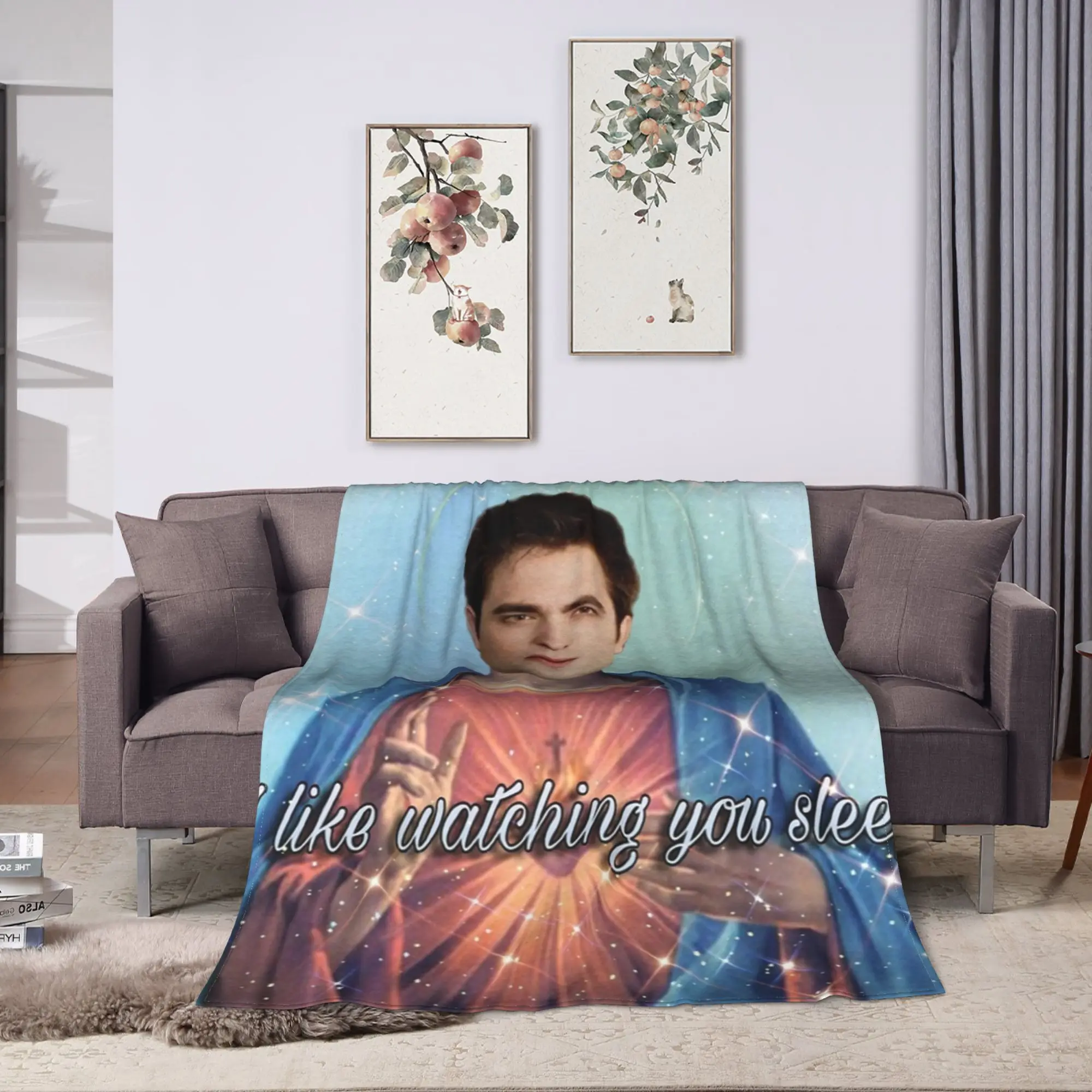 الشفق إدوارد يسوع بطانية المرجان الصوف أفخم الديكور روبرت باتينسون لينة رمي البطانيات للفراش مكتب المفرش