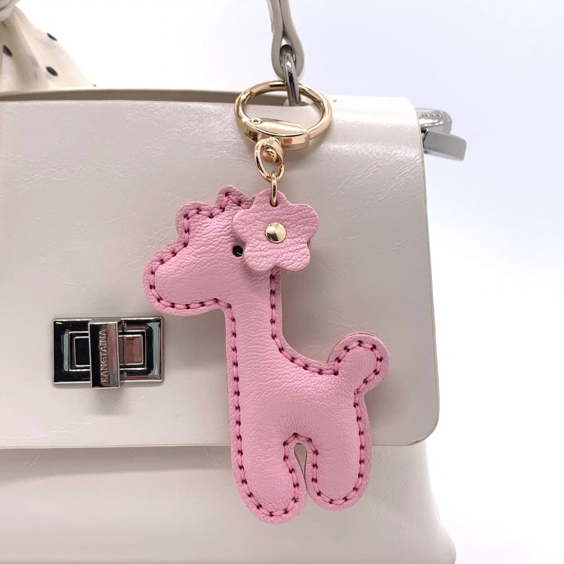 Leather Deer Handbag Pandent Bag Charm Keychain Hanging Decoration Cute Top Layer Cowhide Animal Accessory