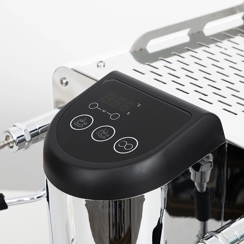 ماكينة قهوة اسبريسو احترافية برأس مجموعة واحدة للاستخدام المنزلي والتجاري، مضخة 9 بار مع عصا بخار للكابتشينو