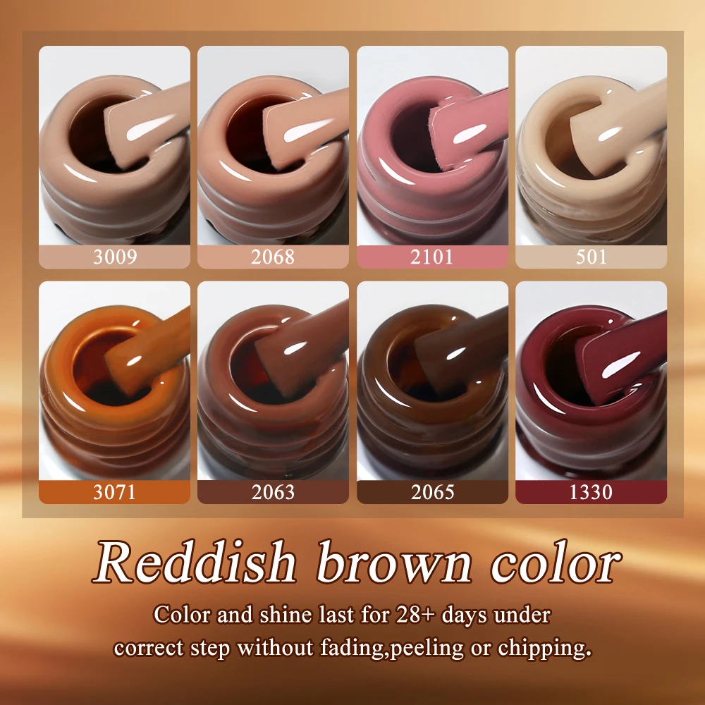 Clou Beaute HEMA TPO GRATIS Inverno Autunno Natale Rosso Cioccolato Marrone Caffè Colore UV LED Gel Smalto per unghie Vernici Nail Art