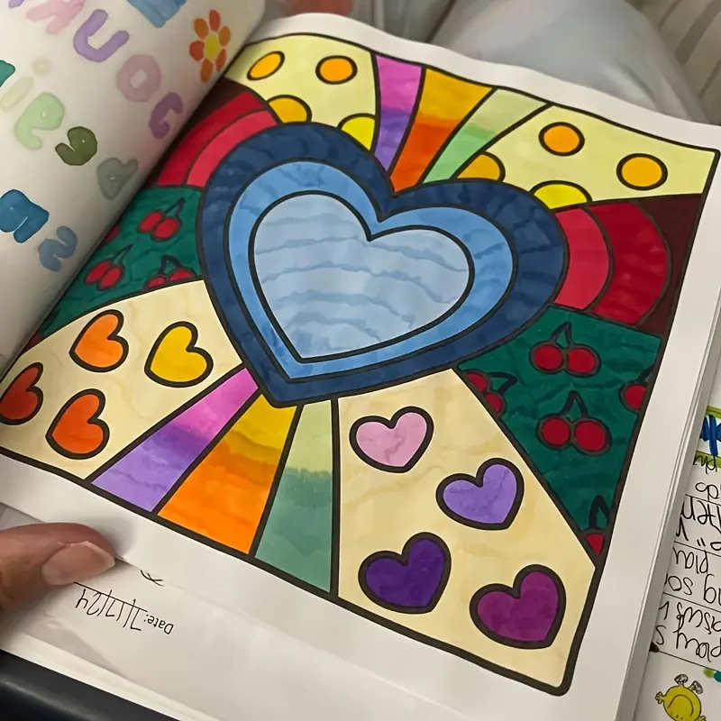 أنماط مريحة كتاب تلوين جريء وسهل للبالغين والمراهقين كتاب رسم كرتوني لطيف هدية مثالية للحفلات وأعياد الميلاد