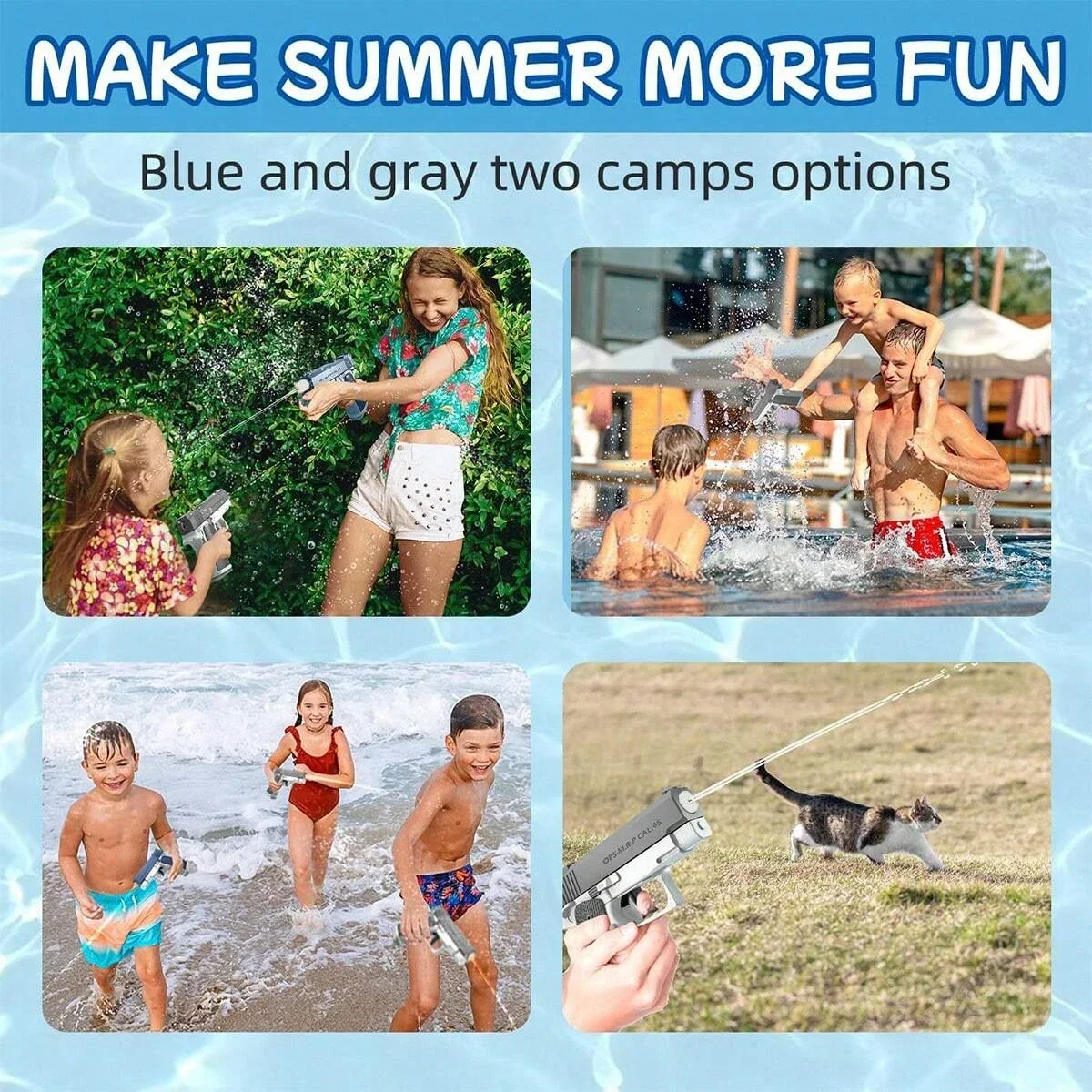 Mini M1911 waterpistool - continu afvuren buitenwaterpistool voor kinderen zomerstrand speelgoed mechanische waterschieter voor kinderen geschenken
