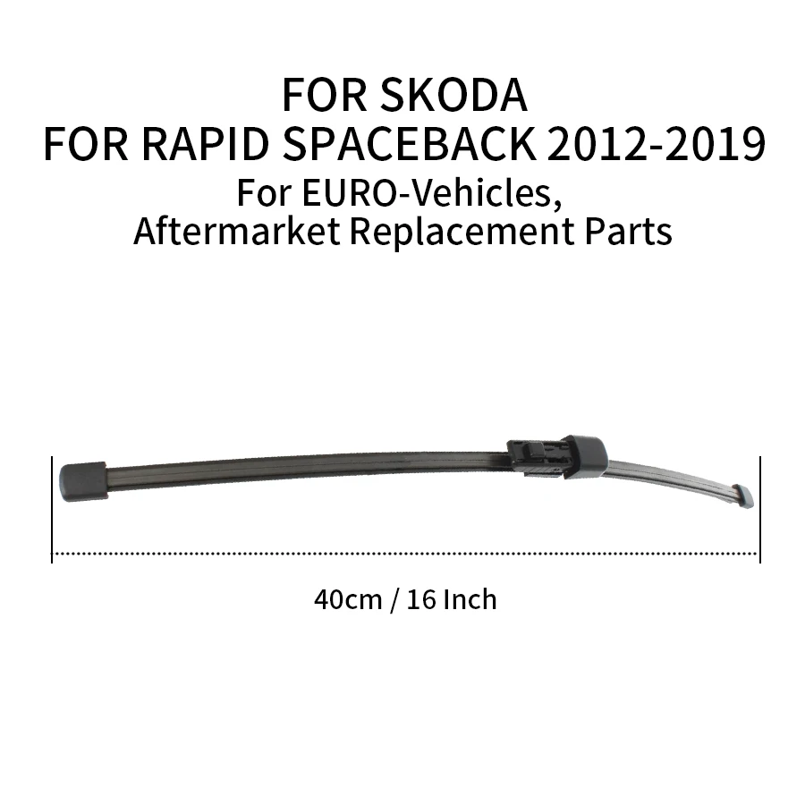 لسكودا رابيد Spaceback 2012-2015-2019 هاتشباك الخلفية ممسحة الزجاج الأمامي شفرة الذراع #2