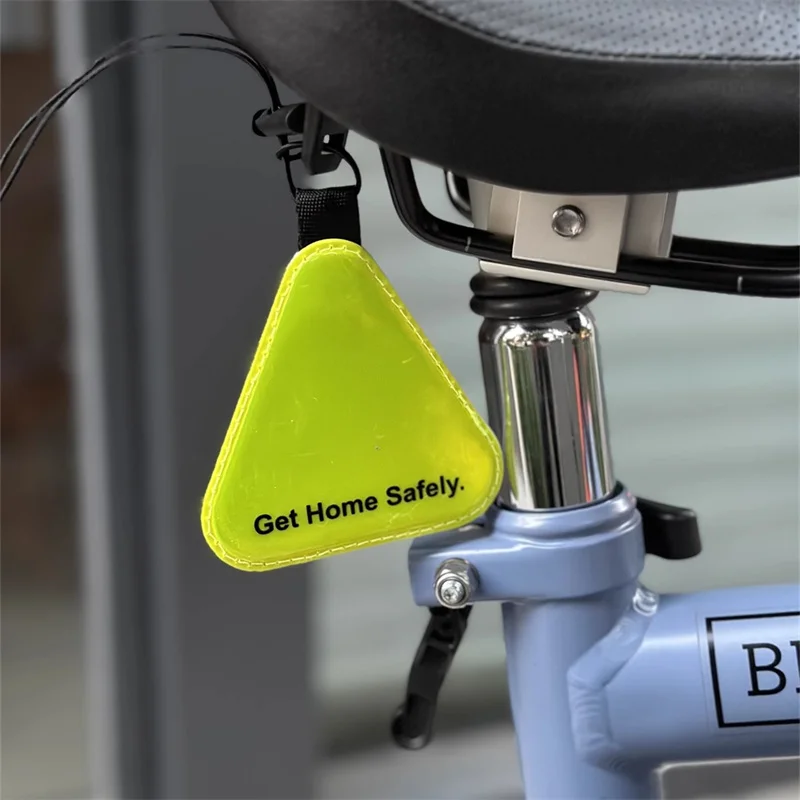 6 colors Reflective Signs Triangle Signs Safety Warning for Brompton Bicycle Road Bike