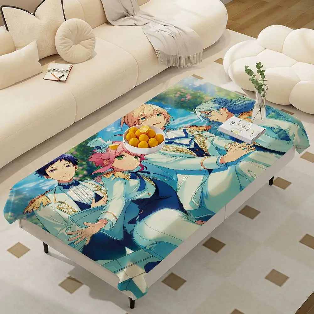 Maiden Game Ensemble Stars Rectangle Tablecloth Table Decor Reusable Waterproof Kitchen Dining Table Cloth Holiday Decoration