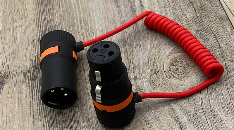 Broadcast Grade Gold-Plated 90° Right Angle XLR Male to Female Microphone Cable for Live Streaming FX3 Cameras