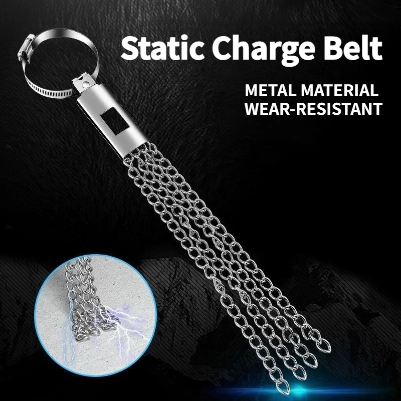 Chaîne de mise à la terre universelle pour voiture, bande antistatique, ceinture de mise à la terre électrostatique, ceinture de mise à la terre automobile en métal, barre de fil antistatique